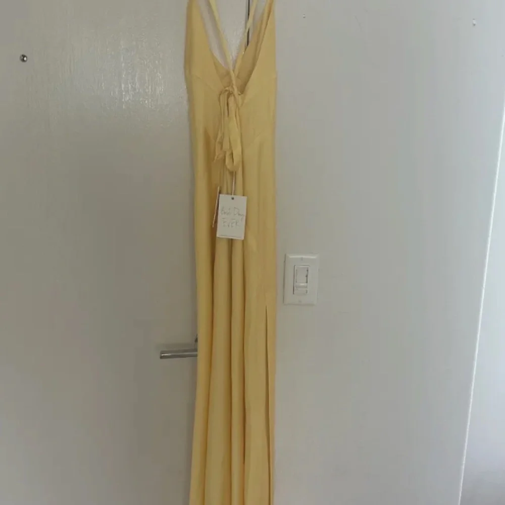 Show Me Your MuMu Anderson Maxi Dress in Yellow Luxe Satin - Picture 5 of 6